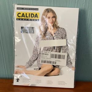 NWT Calida Bodywear Henley sleep shirt long sleeve size S